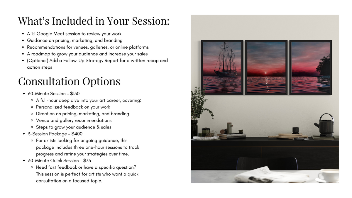 Artist Consultation – Personalized Guidance for Your Art Career